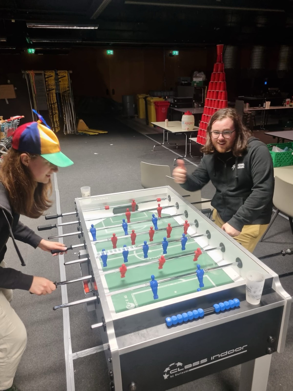 le babyfoot durant sa première semaine de montage